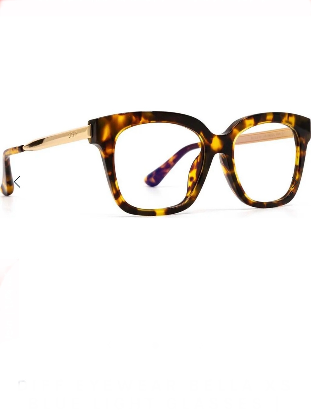 NWOB / NWOT Anthropologie DIFF Eyewear Bella XS Amber Tortoise Blue Light Glasse